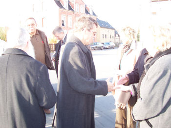 Gedenkfeier und Neueinweihung des Denkmals in Irchwitz am 13. November 2005