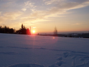 Sonnenuntergang im Februar 2006