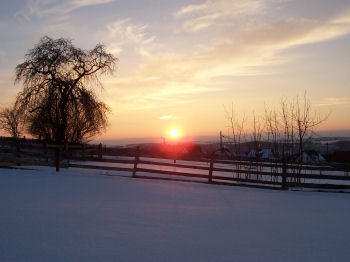 Sonnenuntergang in Irchwitz Februar 2006