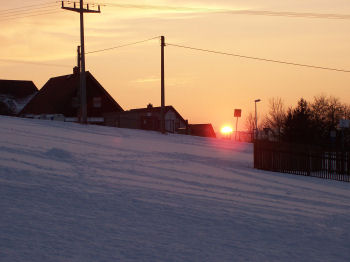 Sonnenuntergang in Irchwitz Februar 2006