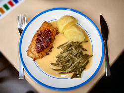 Putenrouladen mit Sardellensauce
